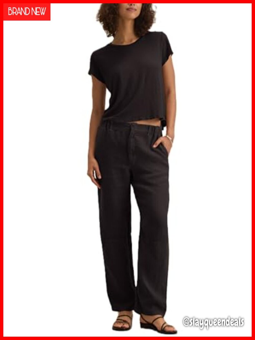 Heavy Linen Mid Rise Straight Leg Chino Pants Flat Front Hook Bar